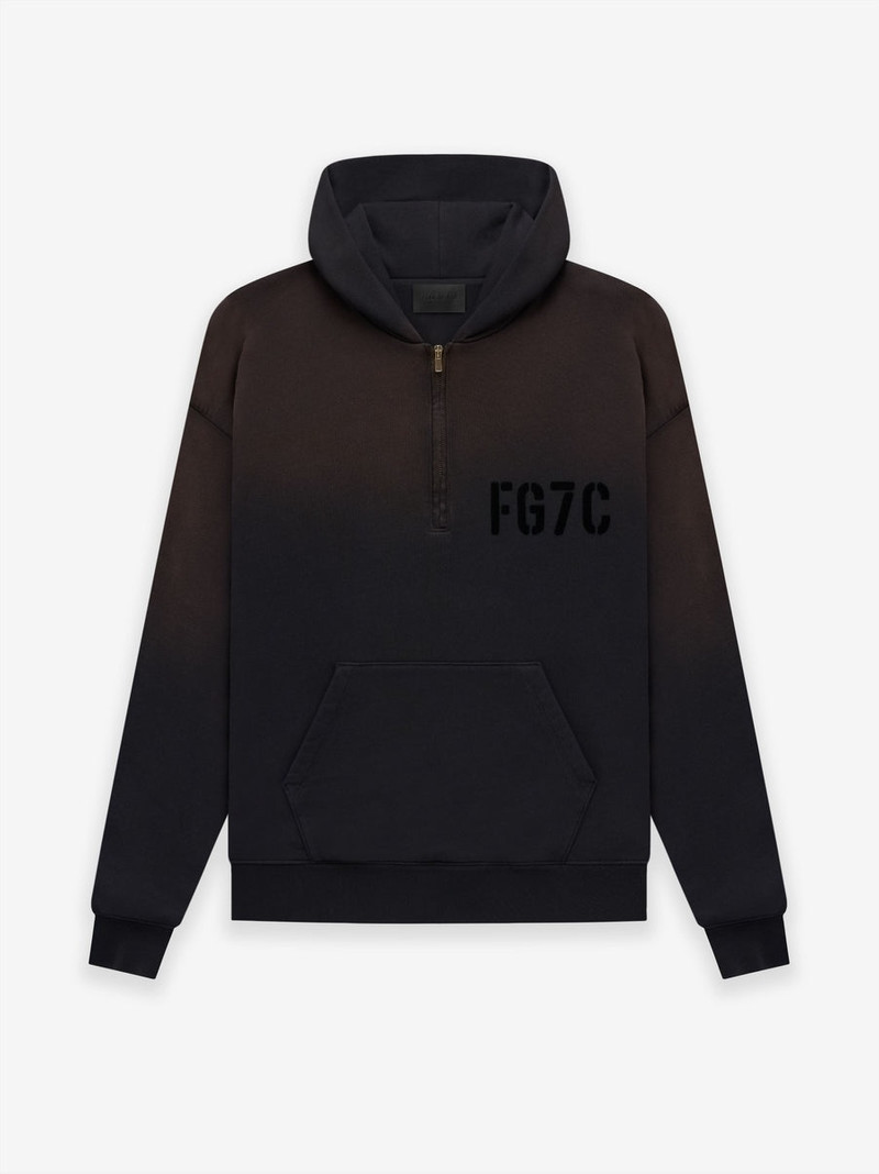 Long Sleeve Half Zip Hoodie - 1