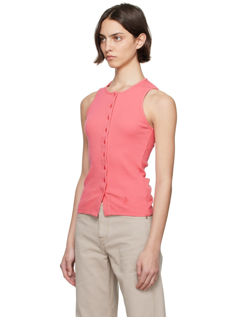 JW Anderson Pink Buttoned Tank Top outlook