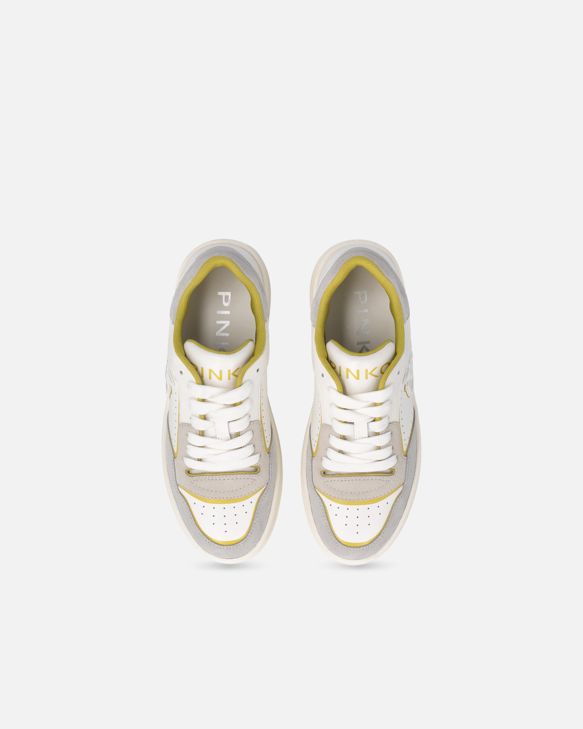 FLAT LEATHER SNEAKERS WITH EMBROIDERED LOGO - 9