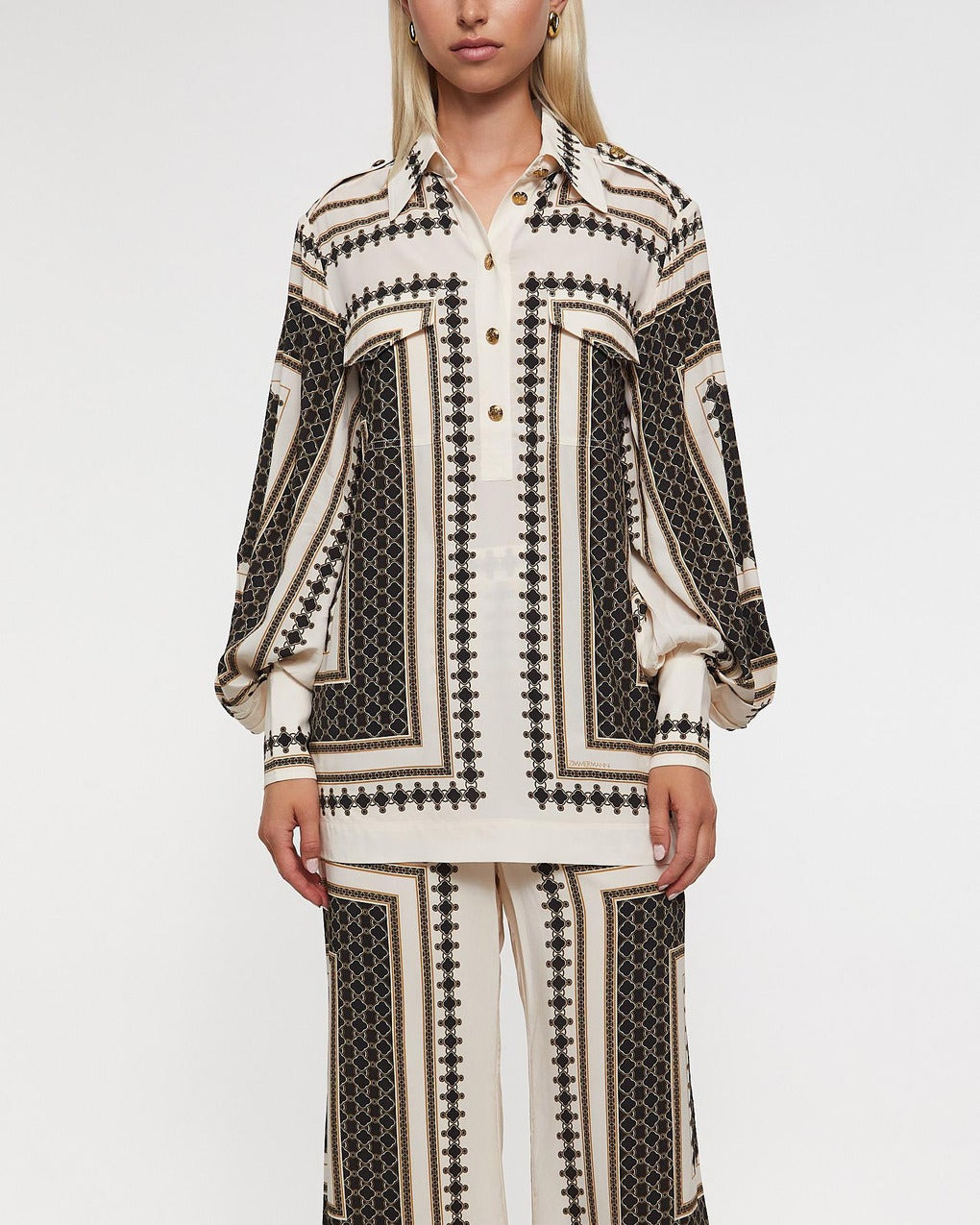Blouse Pocket Print - 2