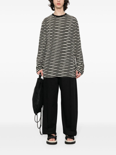 Yohji Yamamoto striped long-sleeved T-shirt outlook
