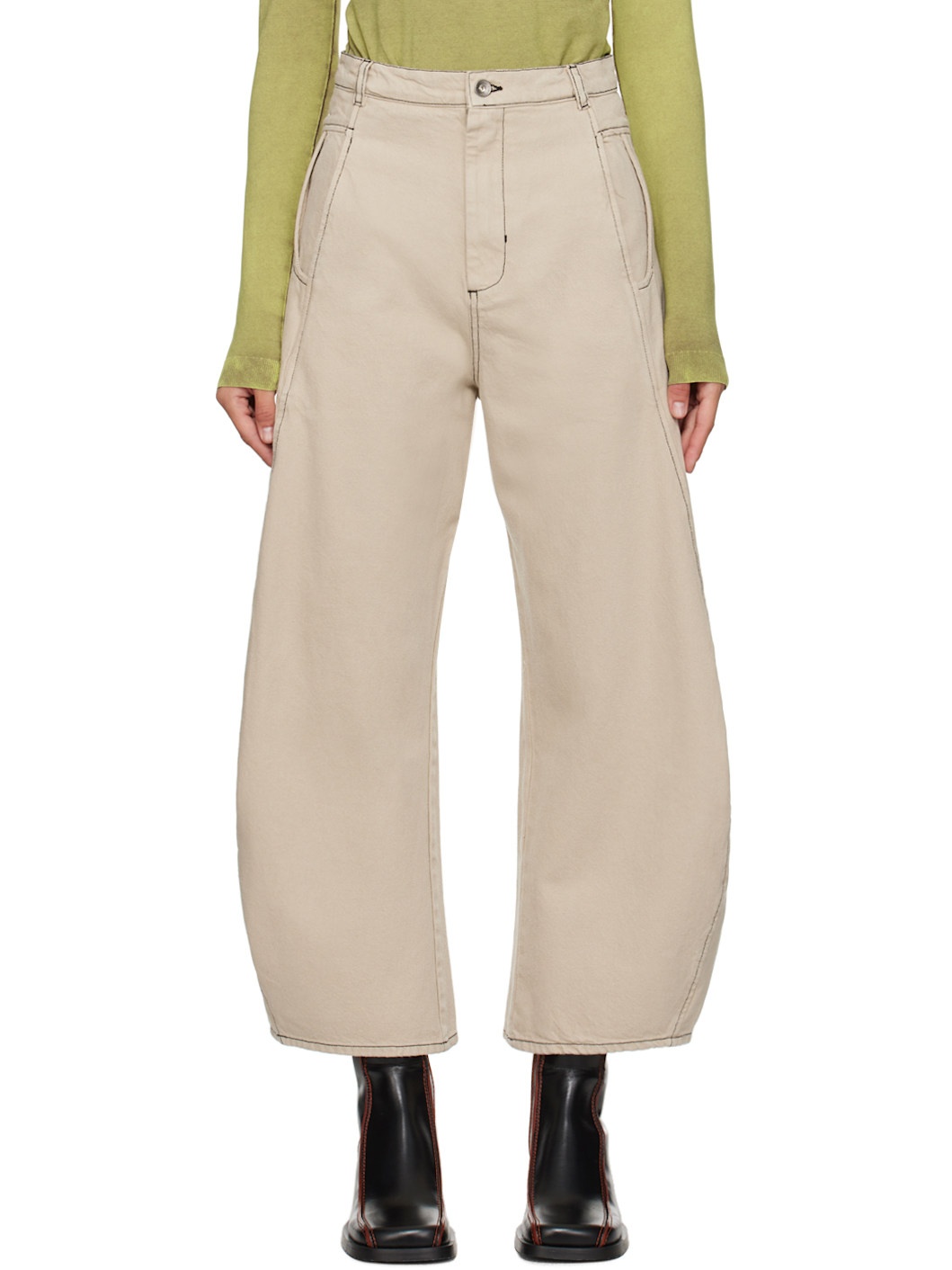 Beige Shade Jeans - 1