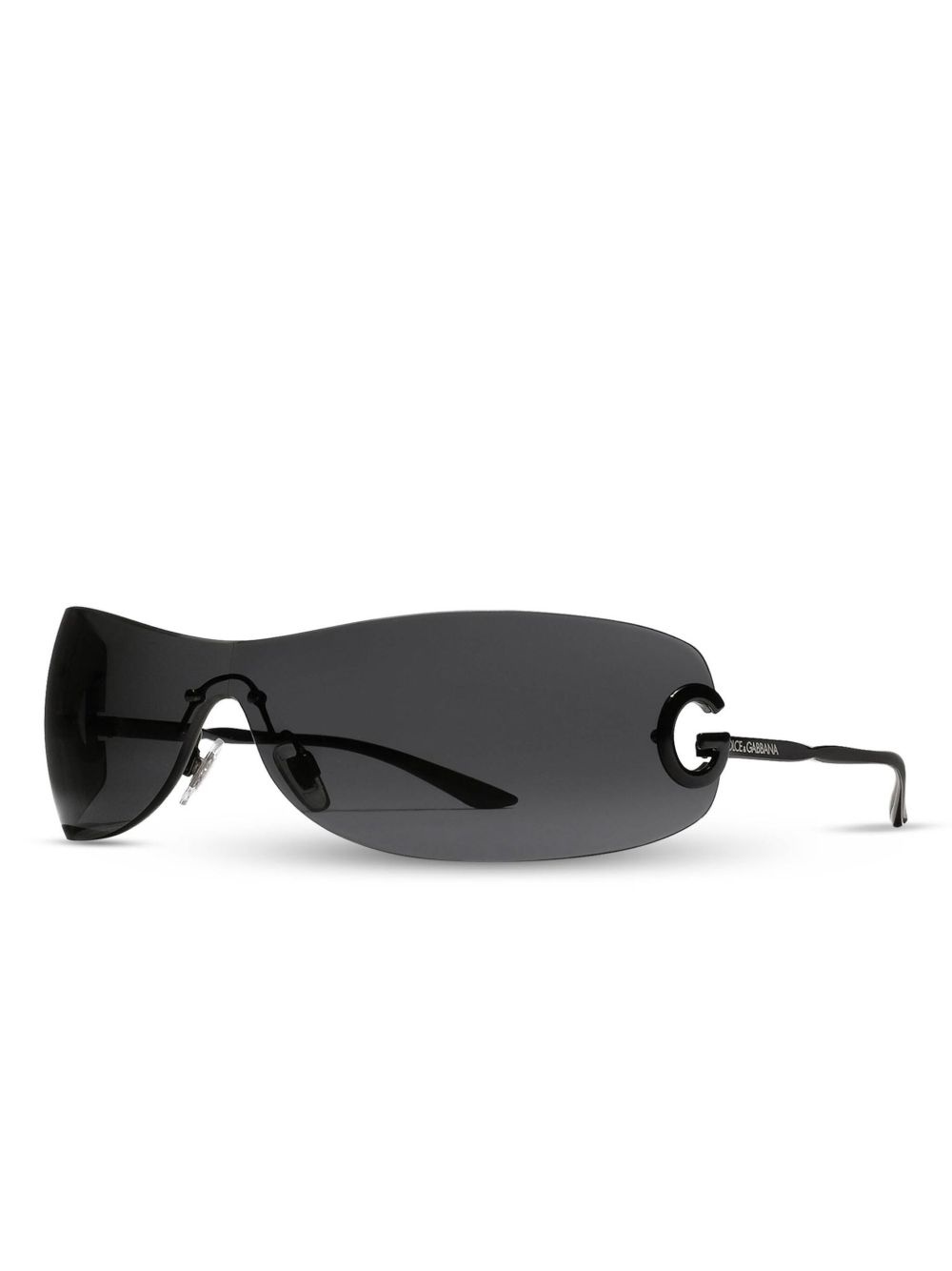 logo-detail wraparound sunglasses - 2