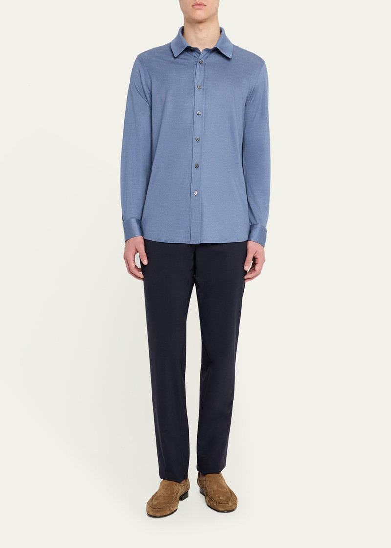 Brioni Men's Silk Pique Sport Shirt outlook