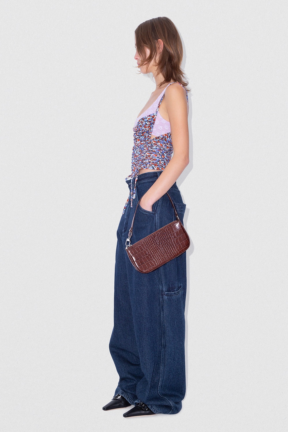 RACHEL NUTELLA CROCO EMBOSSED LEATHER - 4