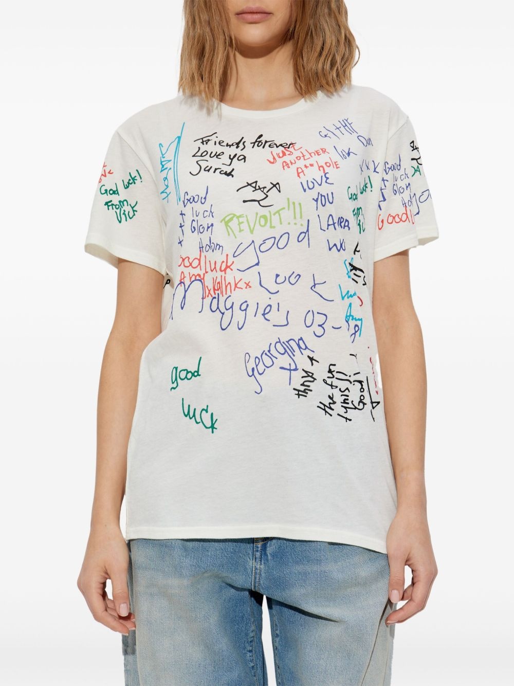 text-print T-shirt - 3