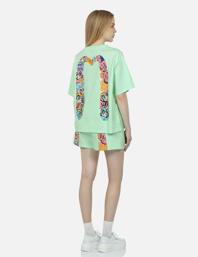 GRAFFITI DARUMA DAICOCK PRINT T-SHIRT 3