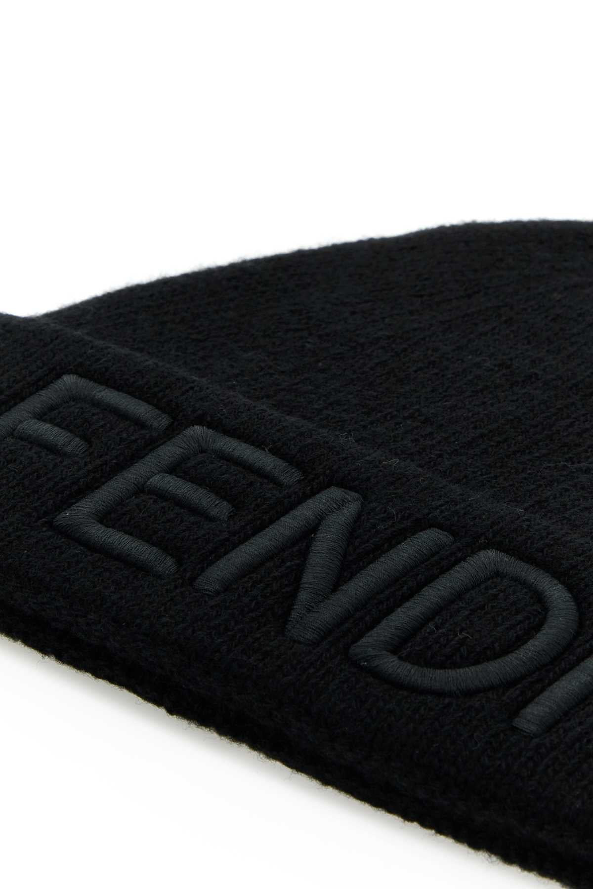 Fendi Men Black Wool Beanie Hat - 3