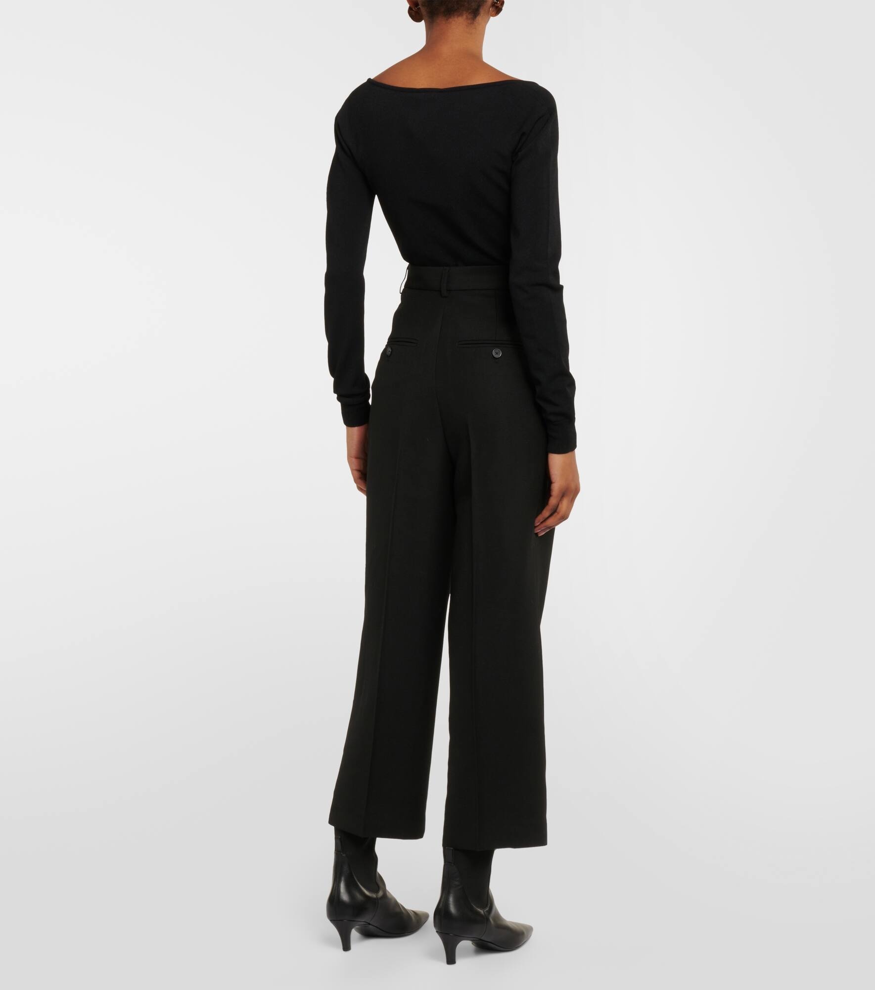 High-rise cropped straight pants - 3