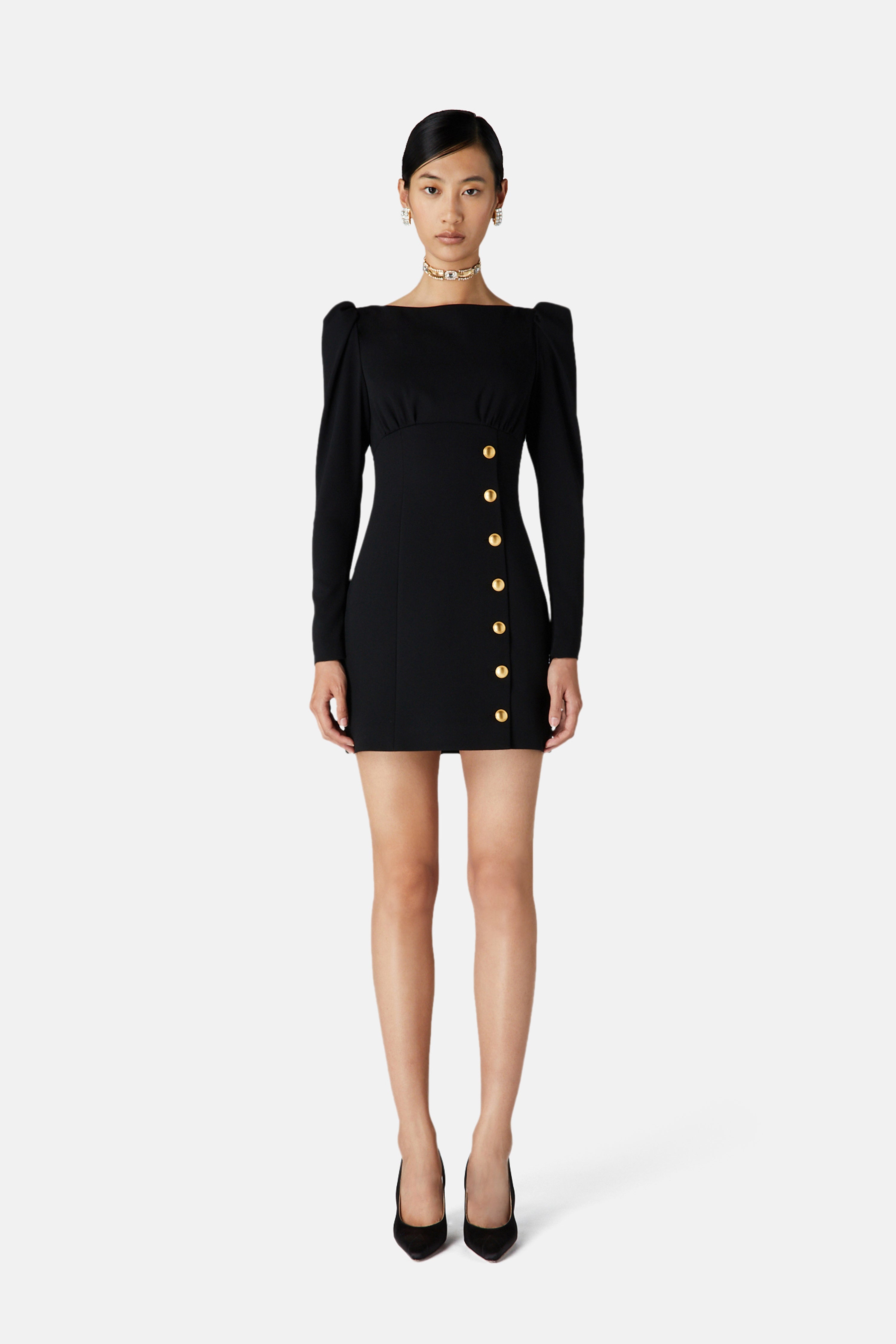 WOOL CREPE MINI DRESS - 3