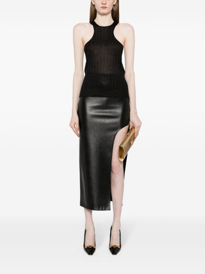 TOM FORD metallic ribbed-knit tank top outlook
