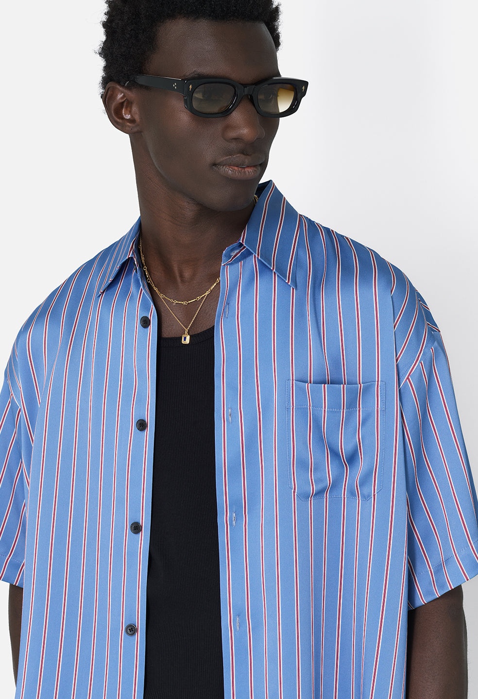 BRUSHED SILK BUTTON UP - 6