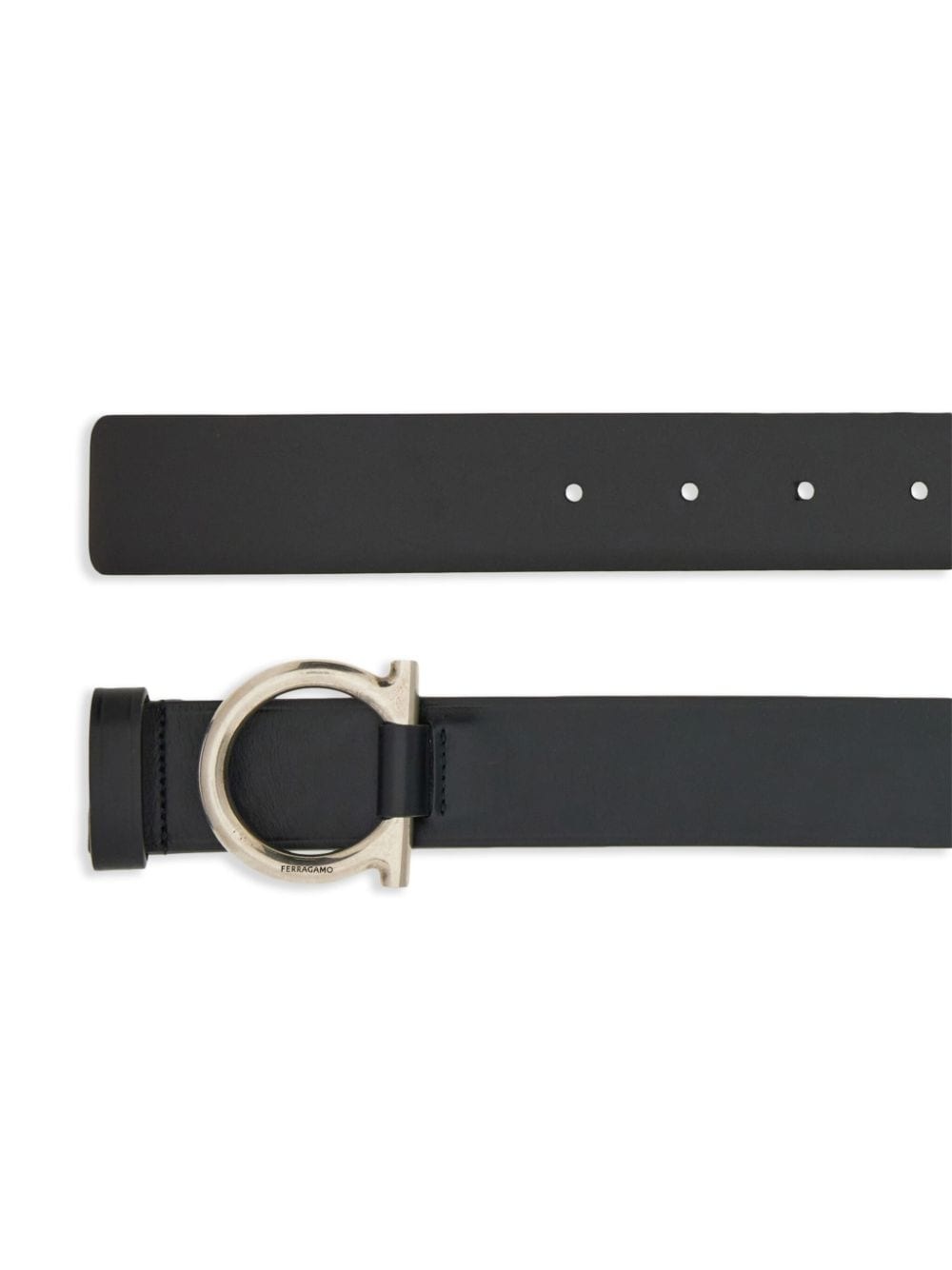 Gancini-buckle leather belt - 2