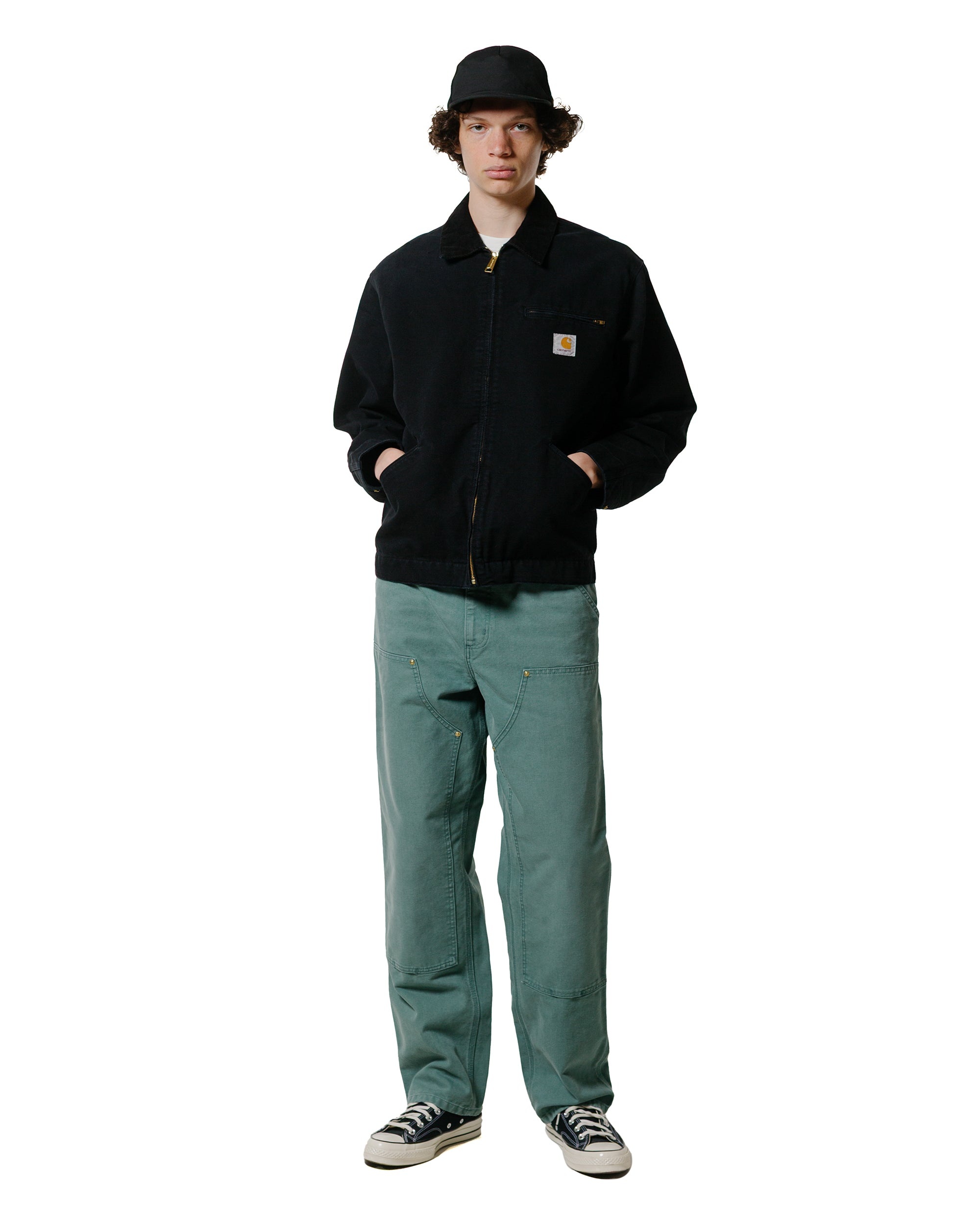 Carhartt W.I.P. OG Detroit Jacket Black/Black Aged Canvas - 4