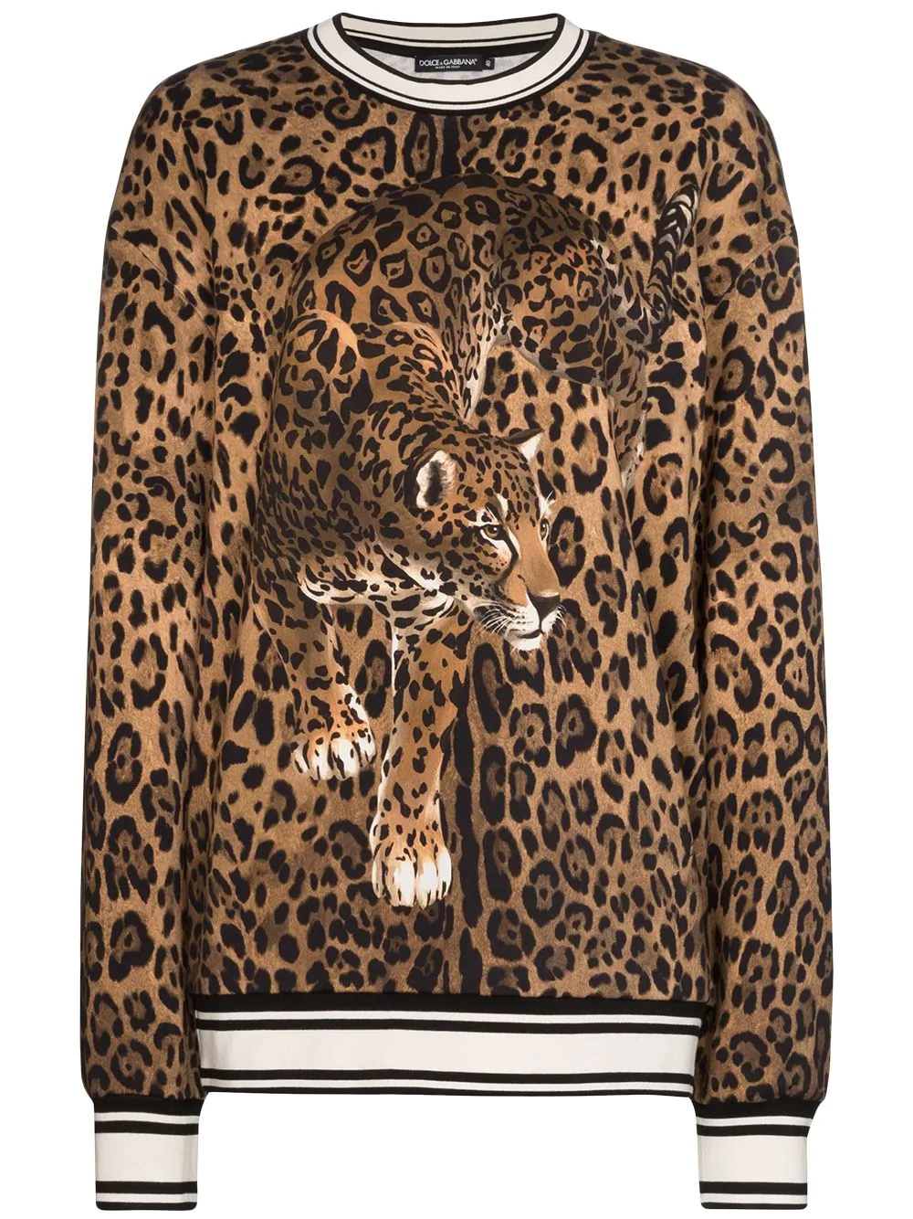 leopard print sweatshirt - 1