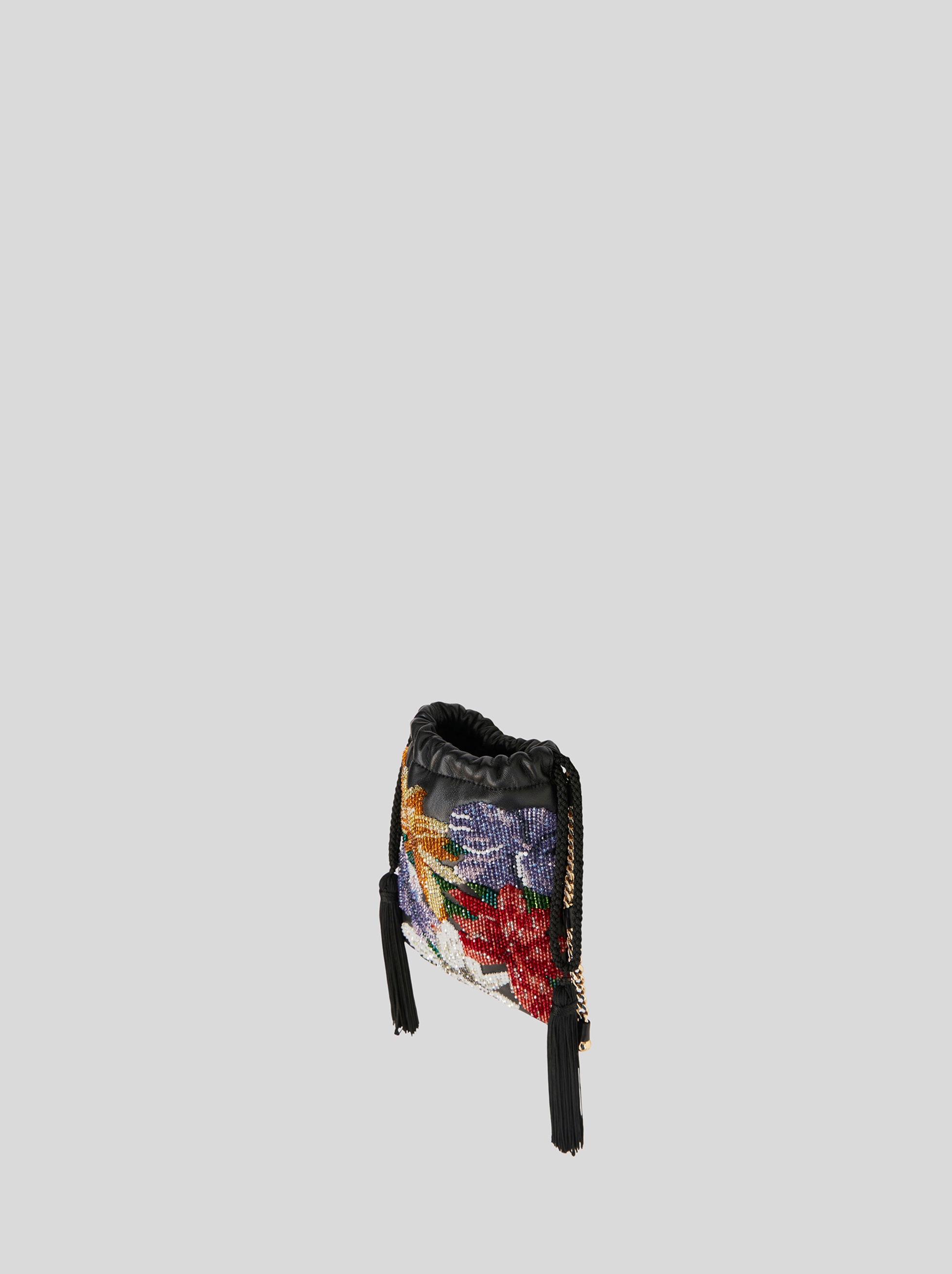 SMALL BAG WITH FLORAL EMBROIDERY AND BEADS - 4