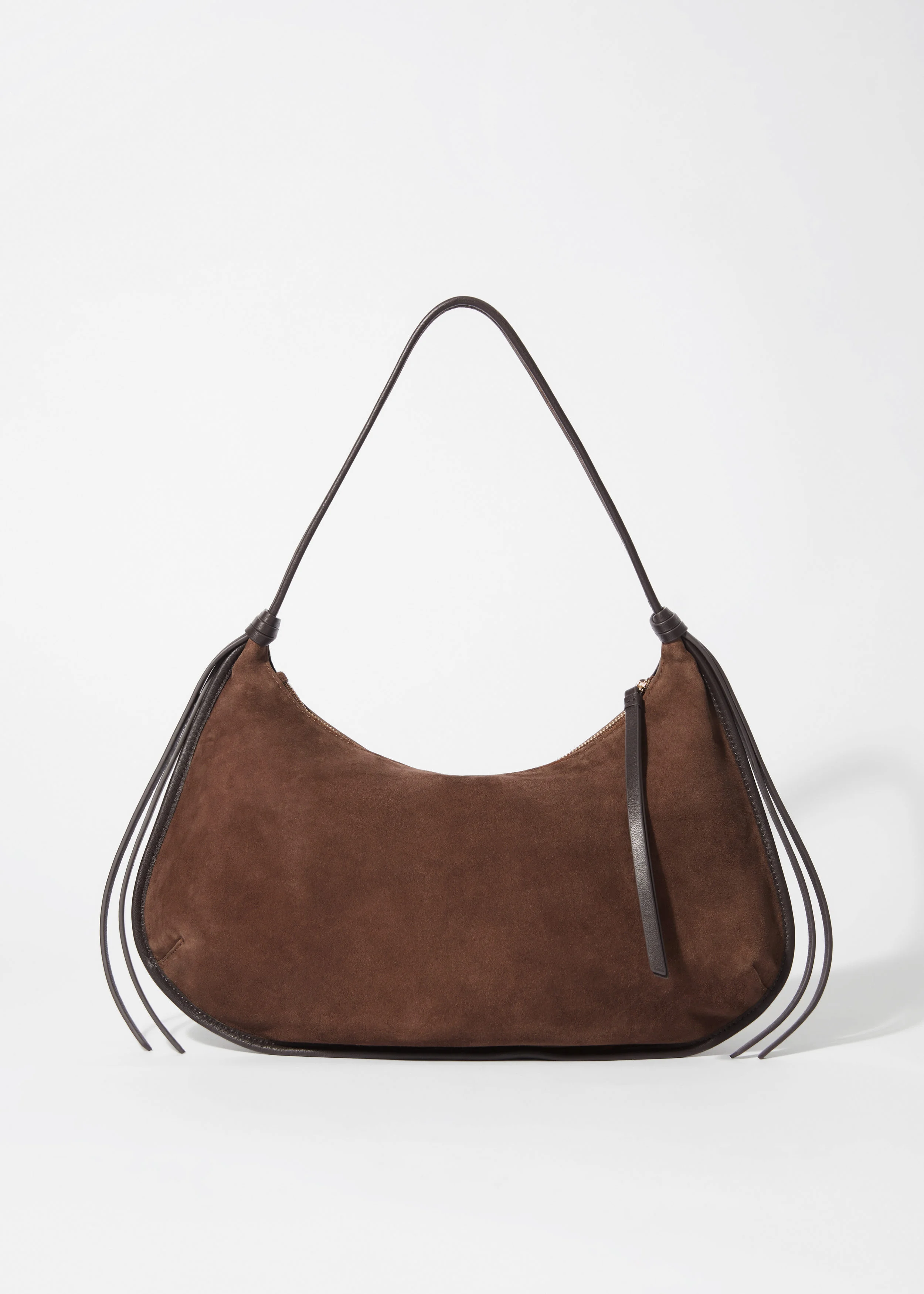 Fringed Suede Shoulder Bag - 1