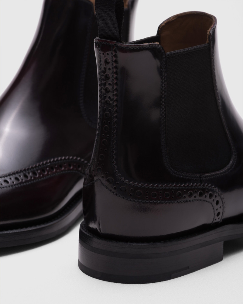 Polished Fumé Brogue Chelsea Boot 3