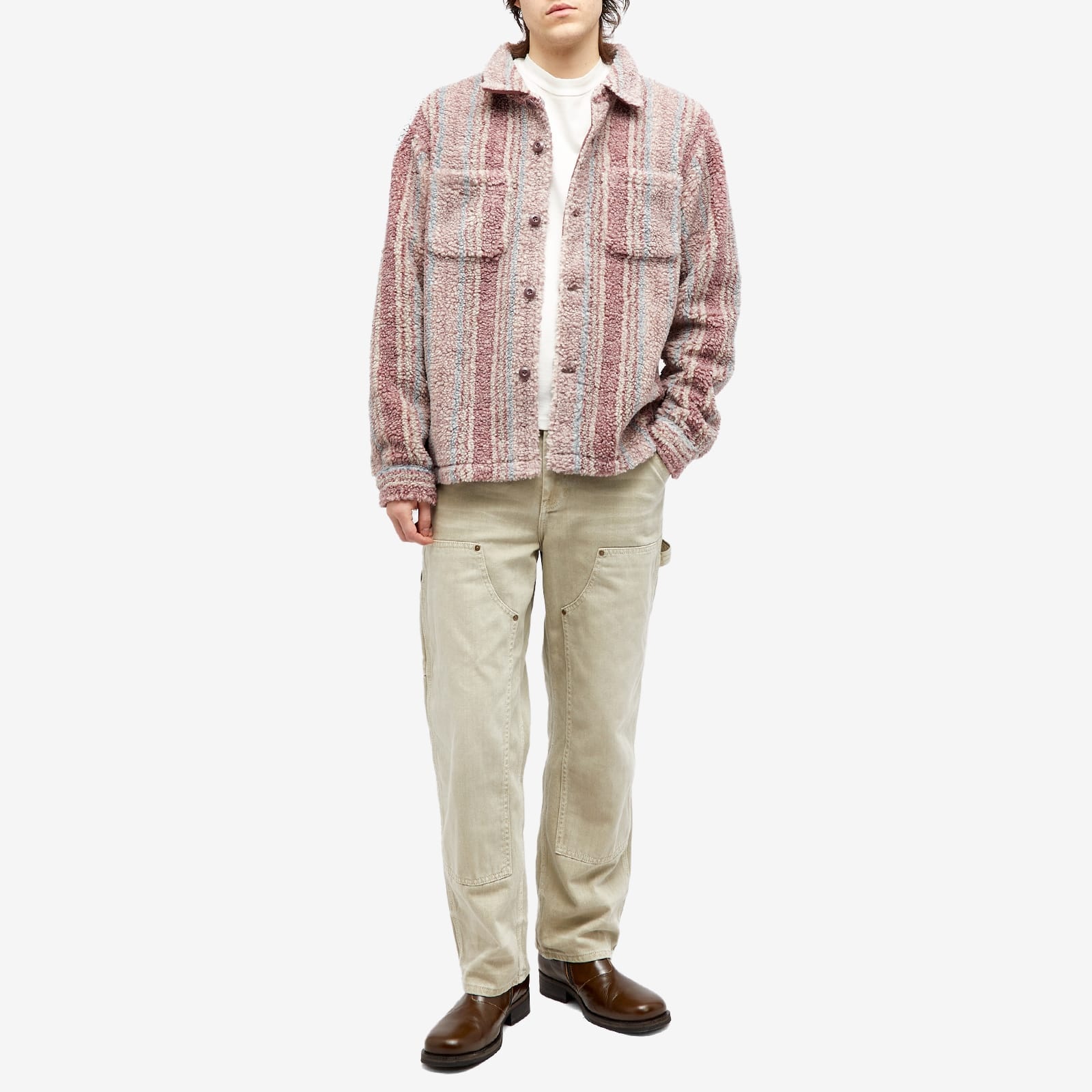 Stussy Stripe Sherpa Shirt - 4