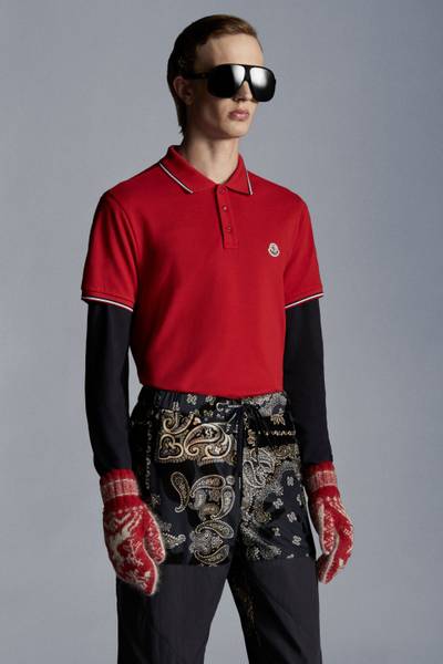 Moncler Polo With Tricolor Detail outlook