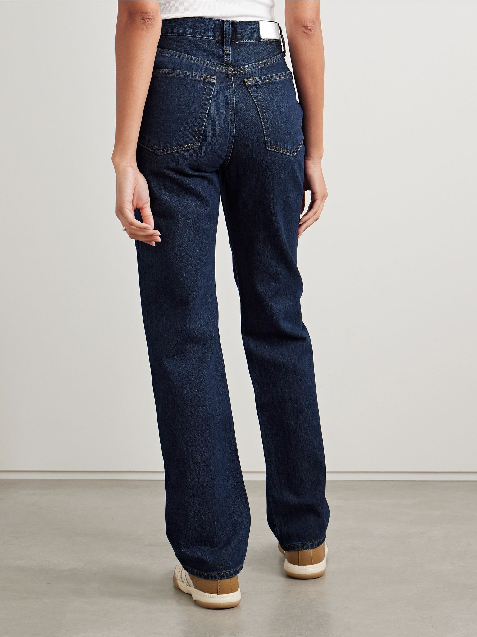 90s Loose high-rise straight-leg jeans Dark denim - 4