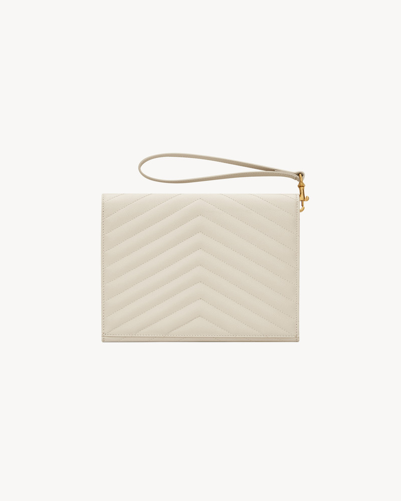 SAINT LAURENT CASSANDRE MATELASSÉ FLAP POUCH IN GRAIN DE POUDRE LEATHER outlook