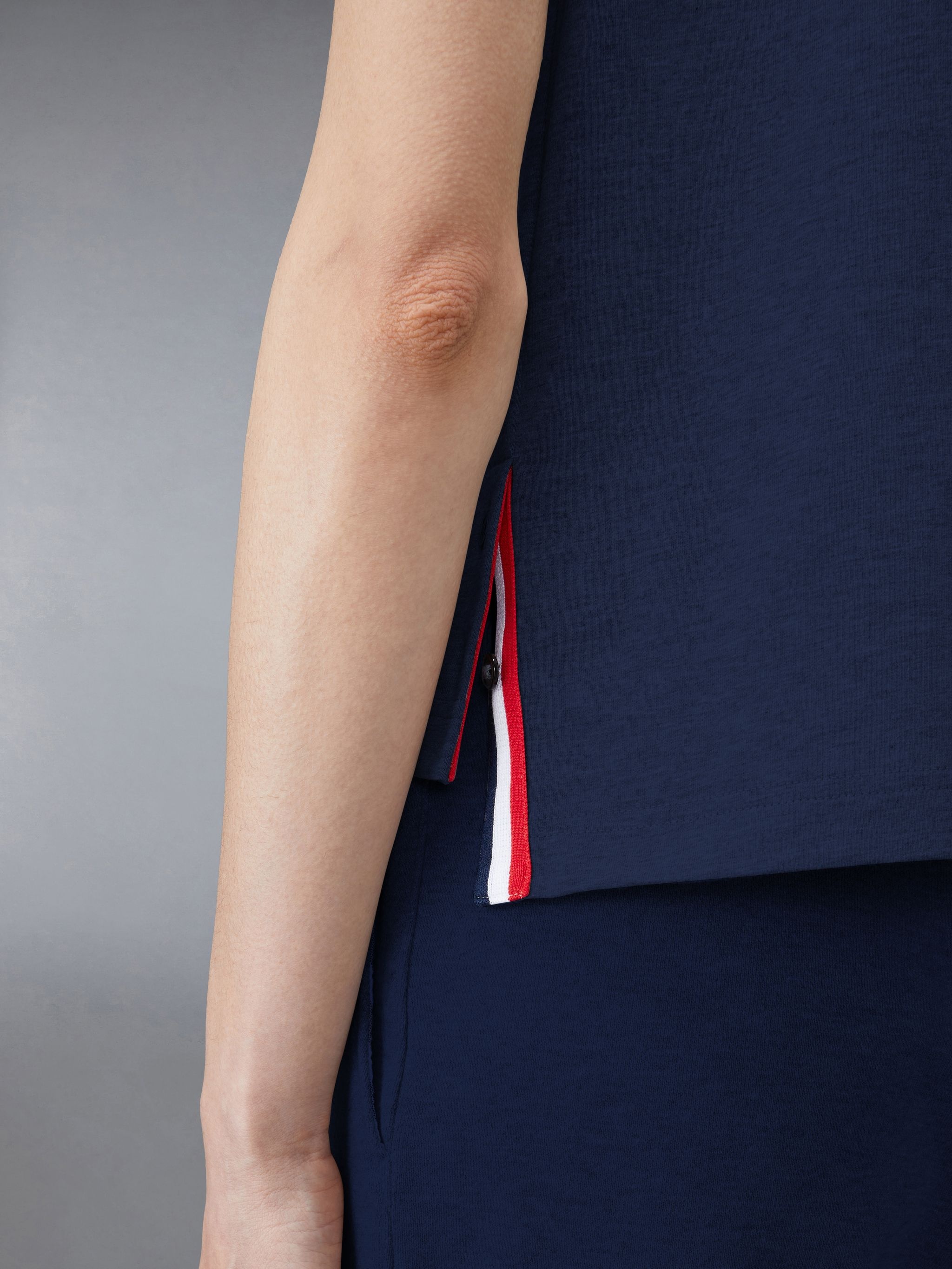 asymmetric hem short-sleeve T-shirt - 4