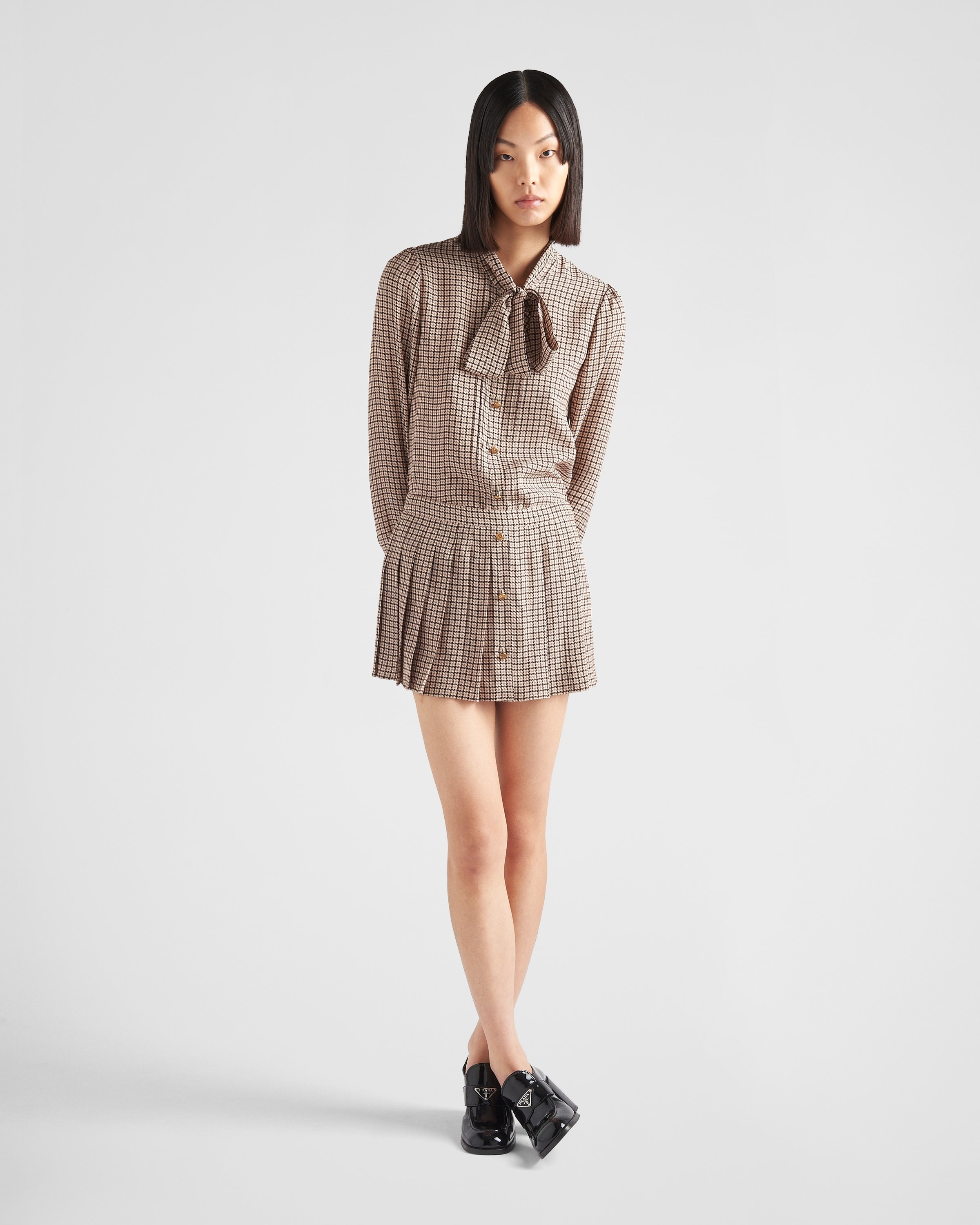 Printed crepe de chine miniskirt - 2