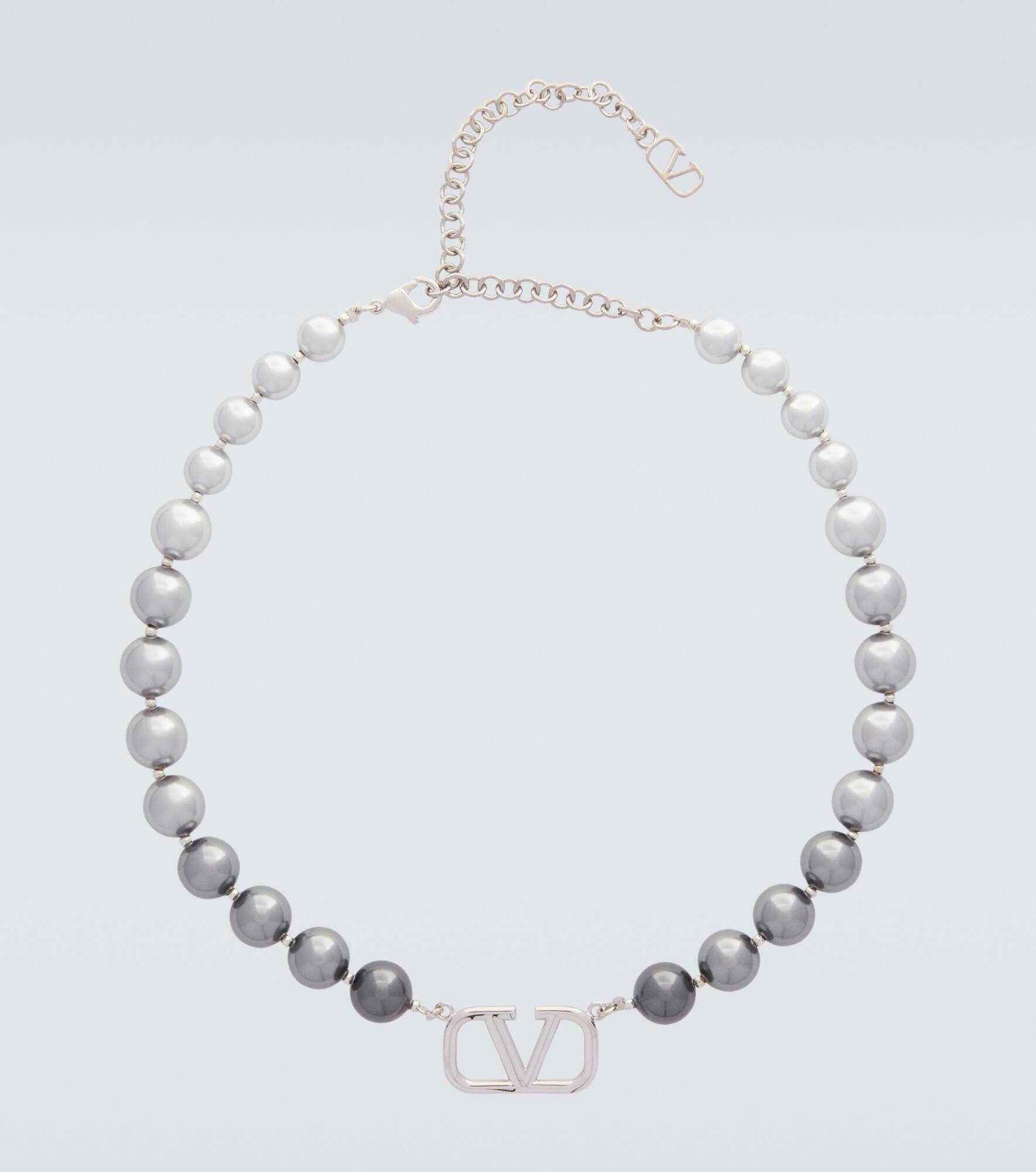 VLogo Signature beaded necklace - 1