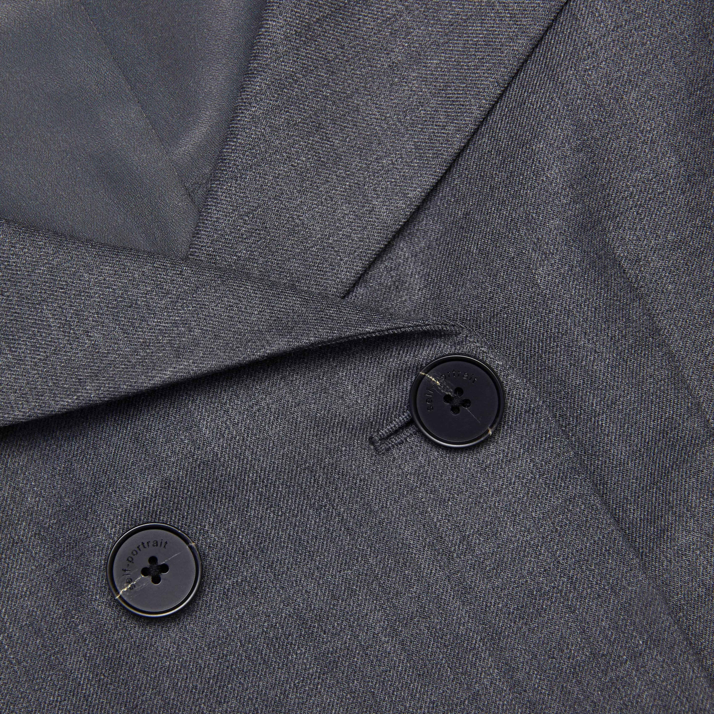Grey Wool Tailored Top - 5