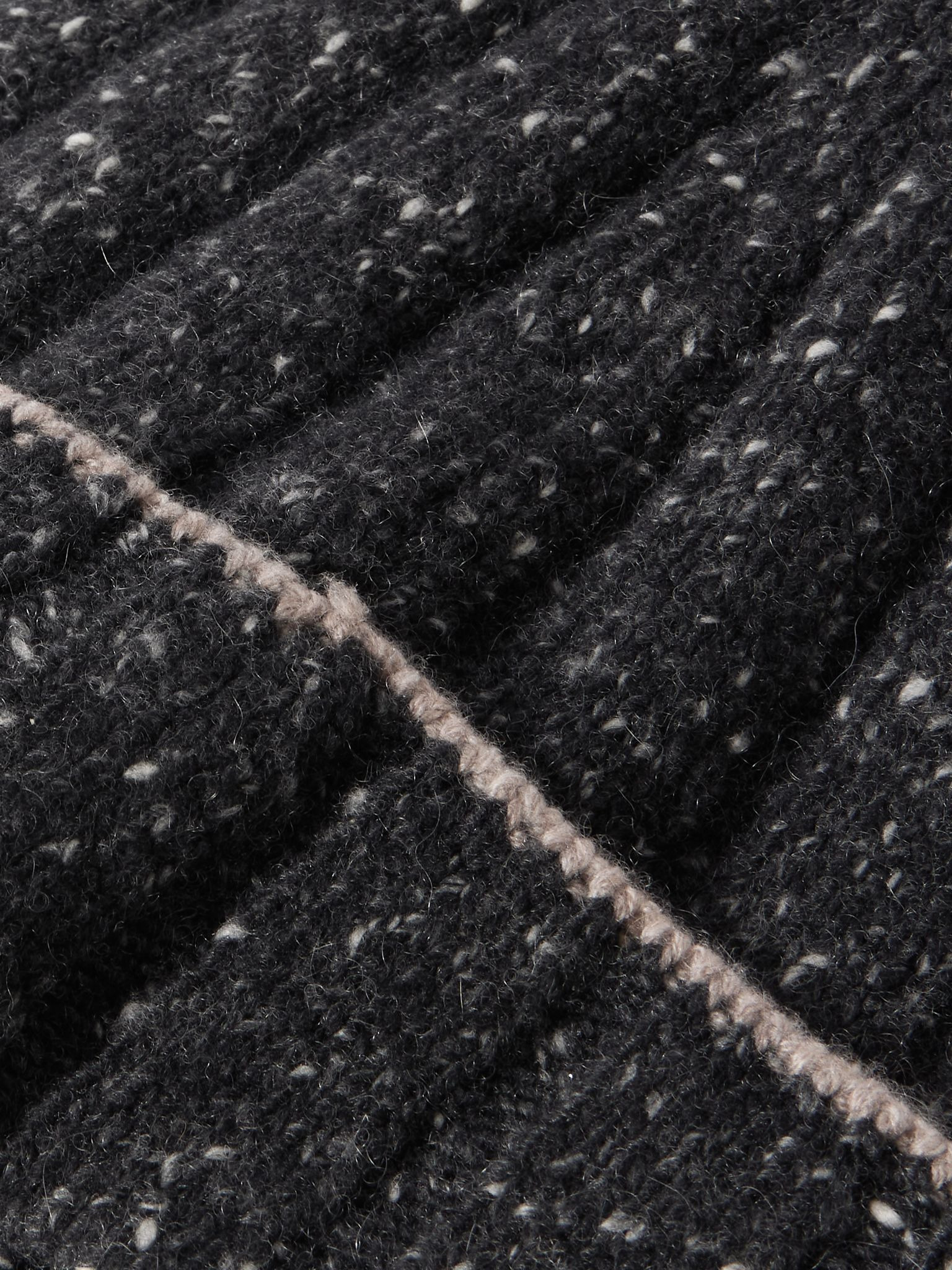 Ribbed Cashmere Beanie Gray - 3