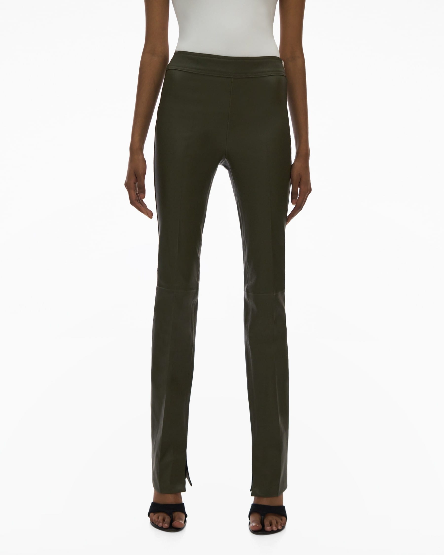 CORE SLIT LEATHER PANT - 3