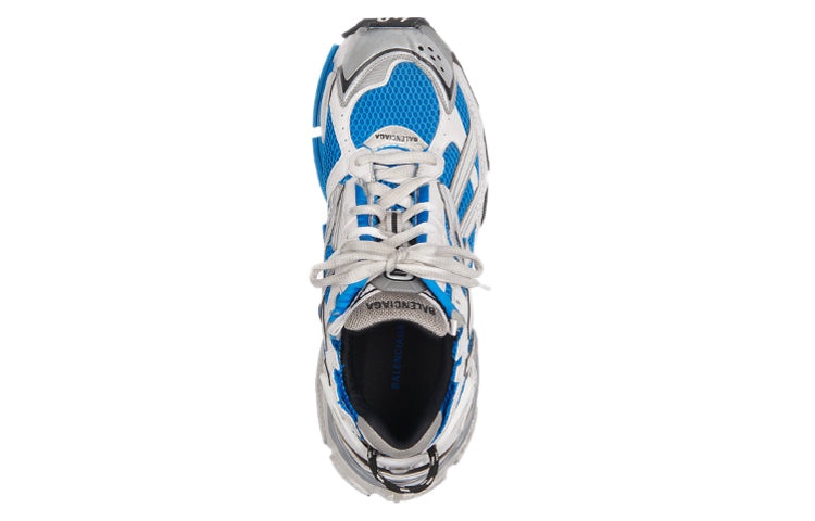 (WMNS) Balenciaga Runner Sneakers 'White Blue Mesh and Nylon' 677402W3RB34912 - 4