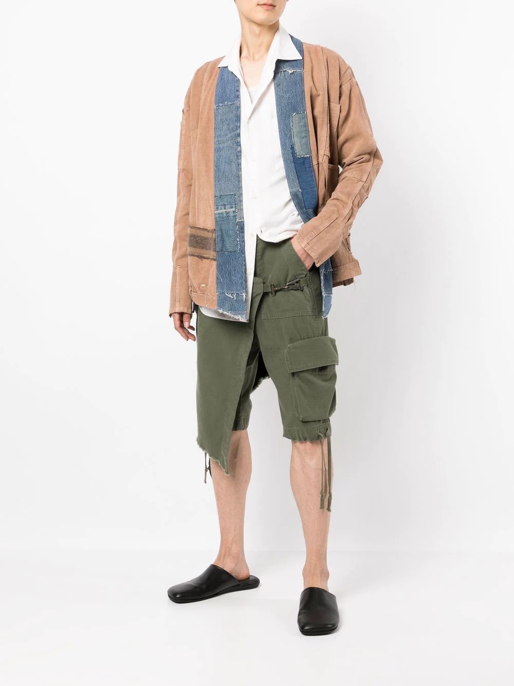 cotton cargo-wrap shorts - 2