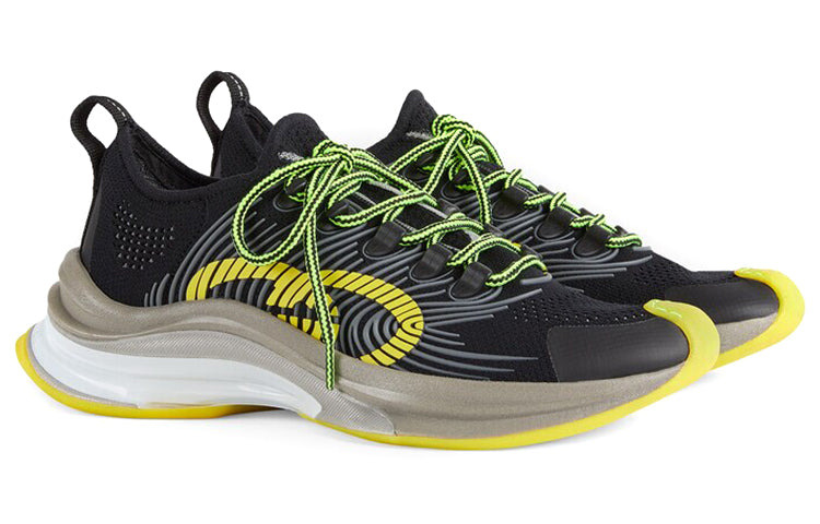 (WMNS) Gucci Run sneaker 'Black Yellow Beige' 680939-USM10-8480 - 3