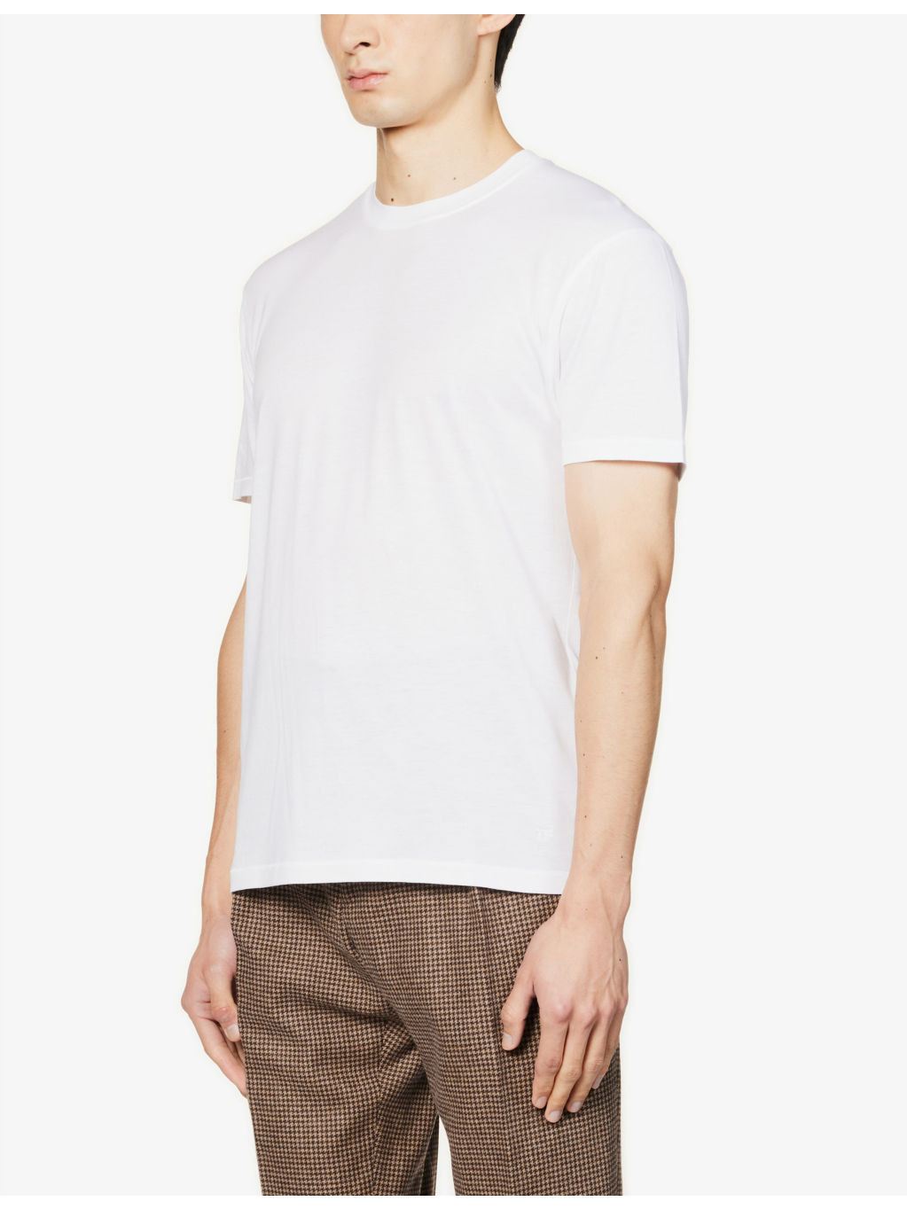 Brand-embroidered crewneck cotton-blend T-shirt - 3