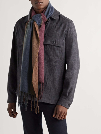 Loro Piana Fringed Dégradé Knitted Scarf outlook