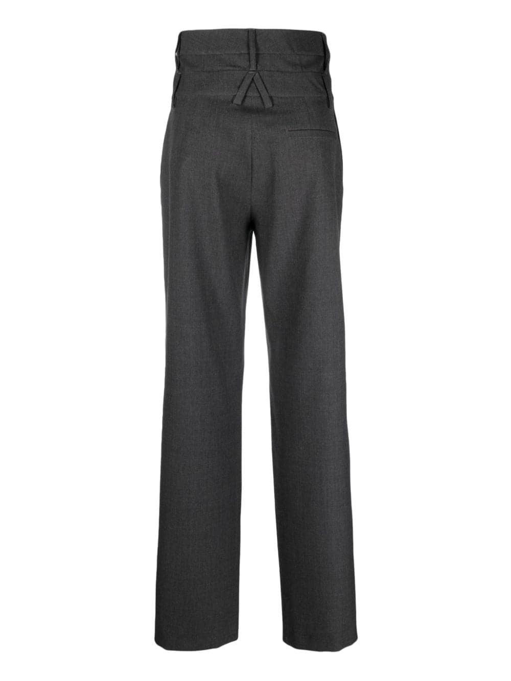 high-waisted virgin-wool trousers - 2