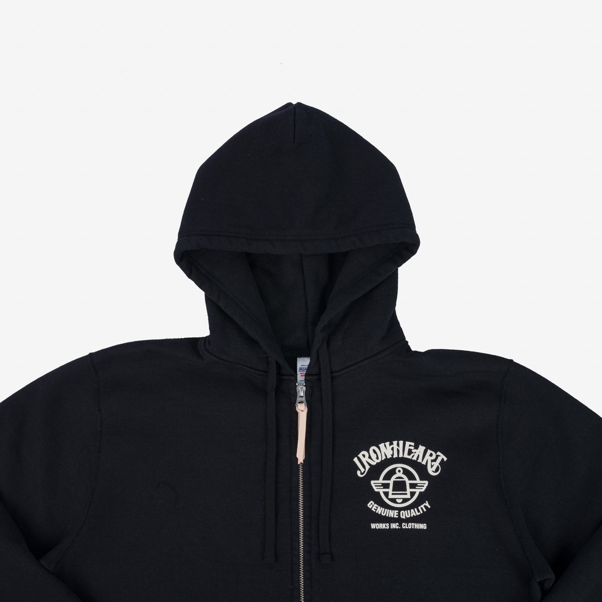 IHSW-72-BLK 14oz Ultra Heavyweight Loopwheel Printed Hooded Sweat – Black - 9