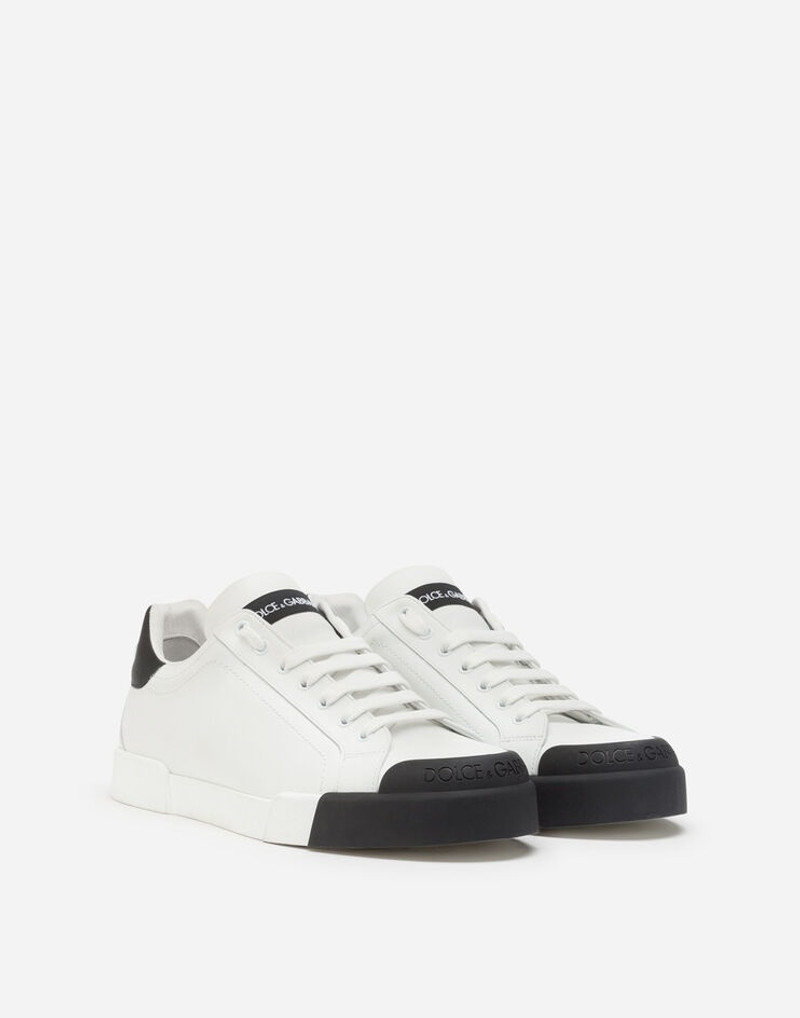 Calfskin nappa Portofino sneakers with rubber toe 2