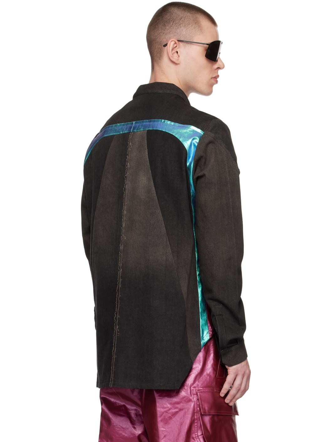 Brown Splintered Denim Jacket - 3