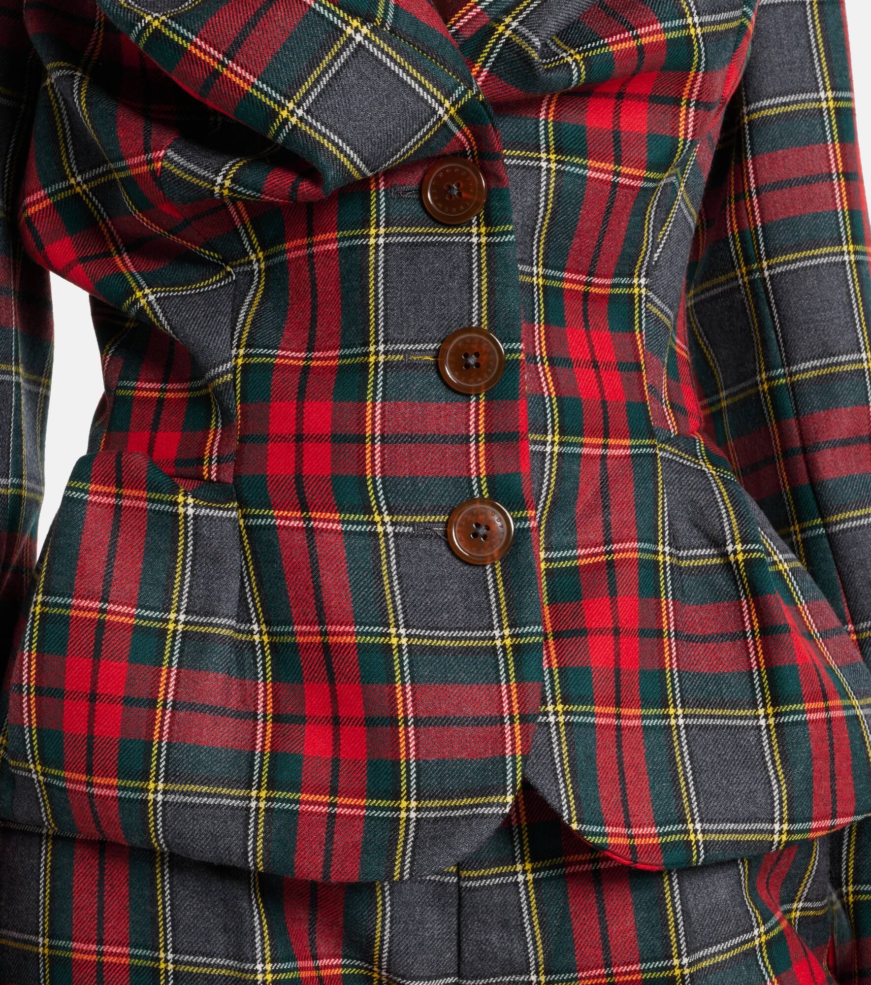 Tartan wool blazer - 5