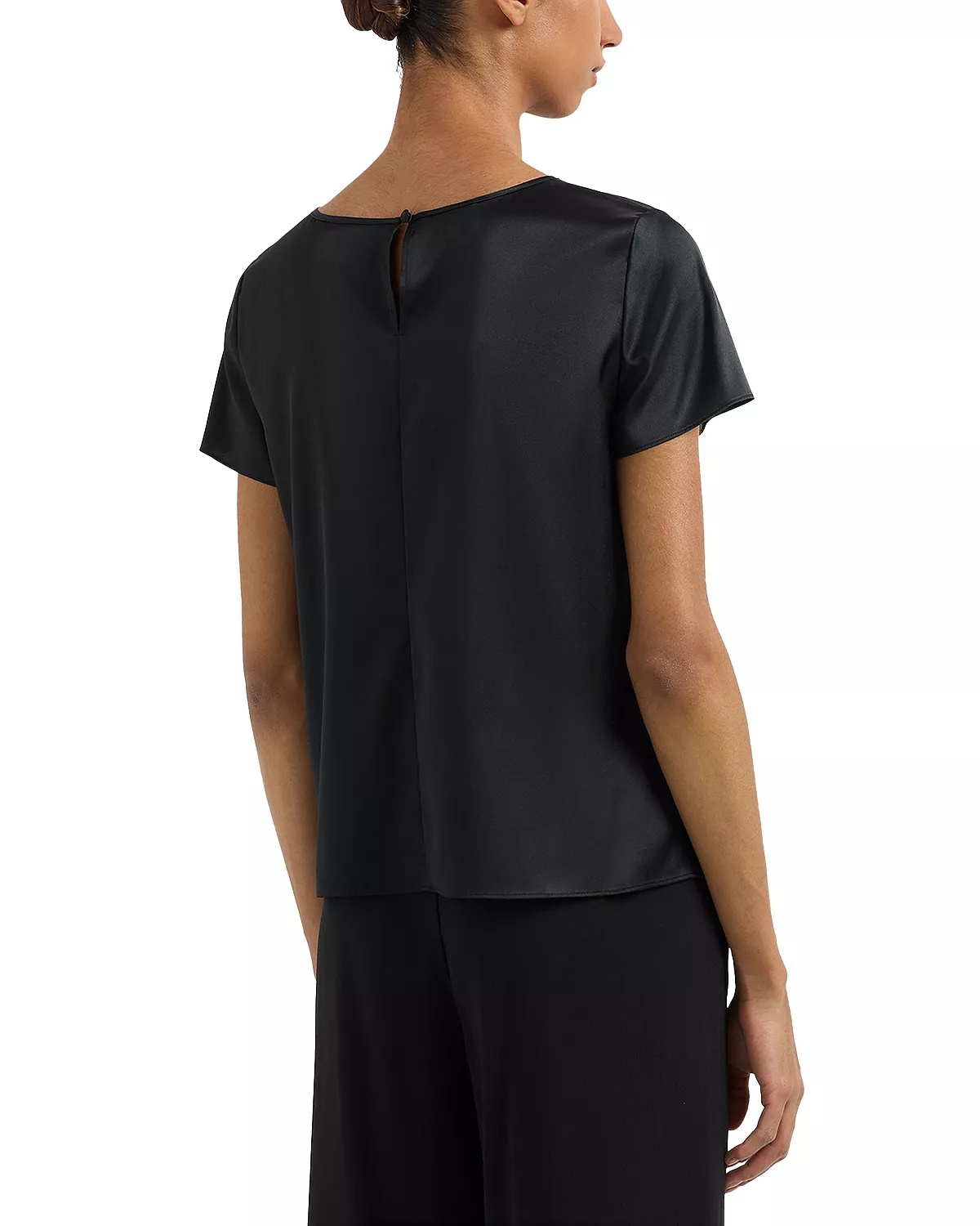 Silk Satin Short Sleeve Blouse - 3