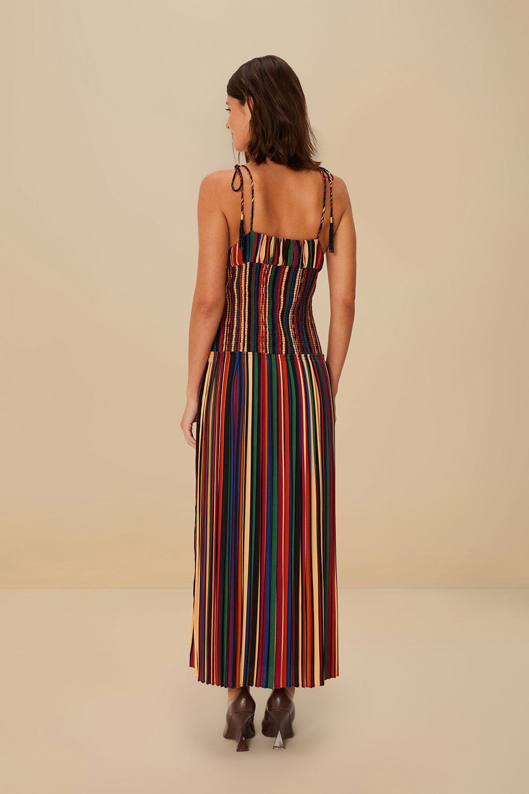 Multicolor Pipa Stripes Midi Dress - 4