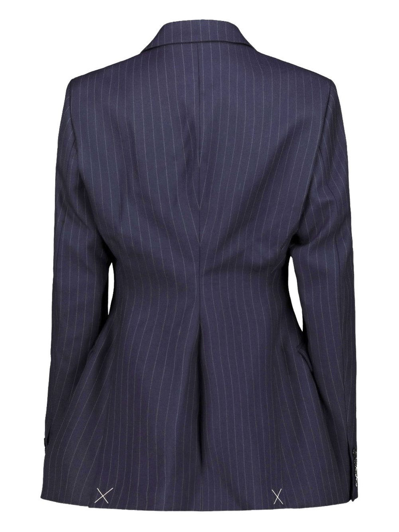 VETEMENTS pinstriped hourglass jacket outlook