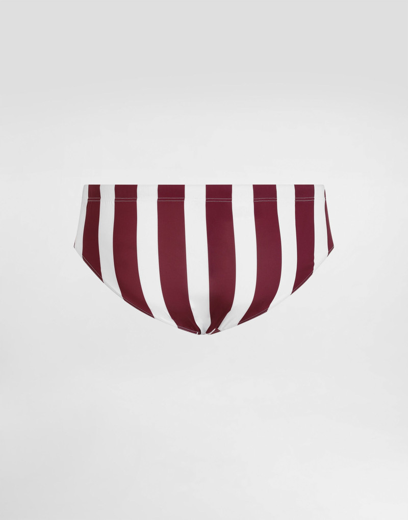 Dolce & Gabbana Swim briefs with high-cut leg and striped print outlook