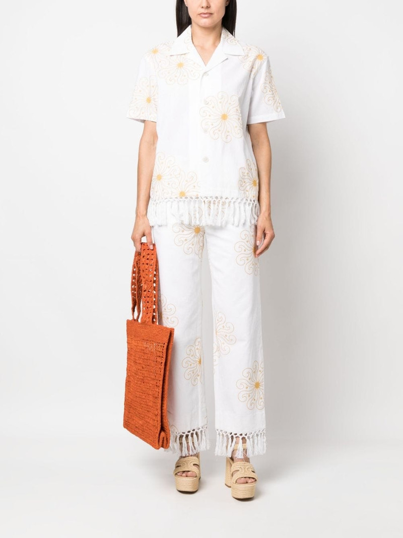 BODE Soleil fringed-hem trousers outlook