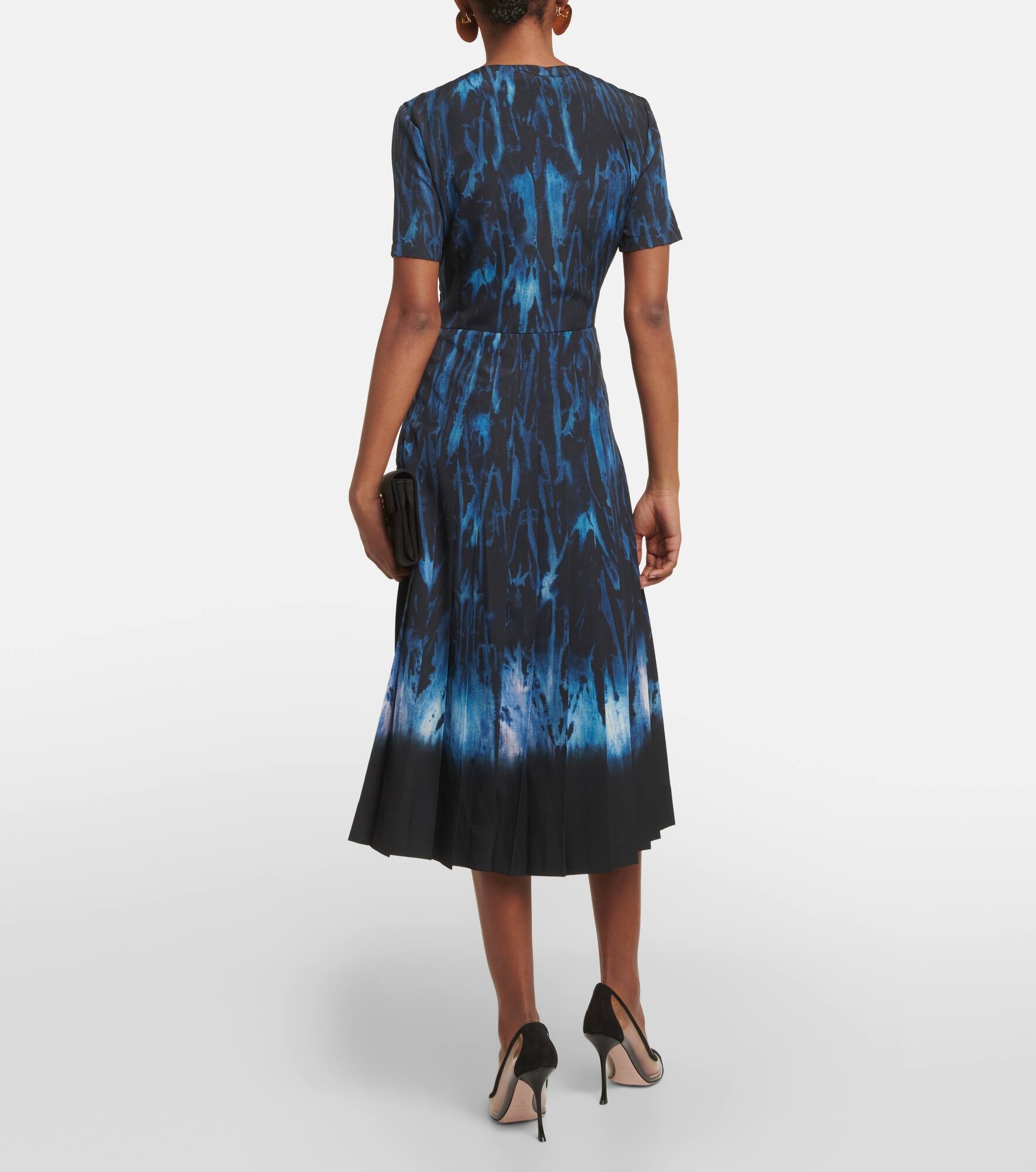 Myrtle printed pleated midi dress - 3