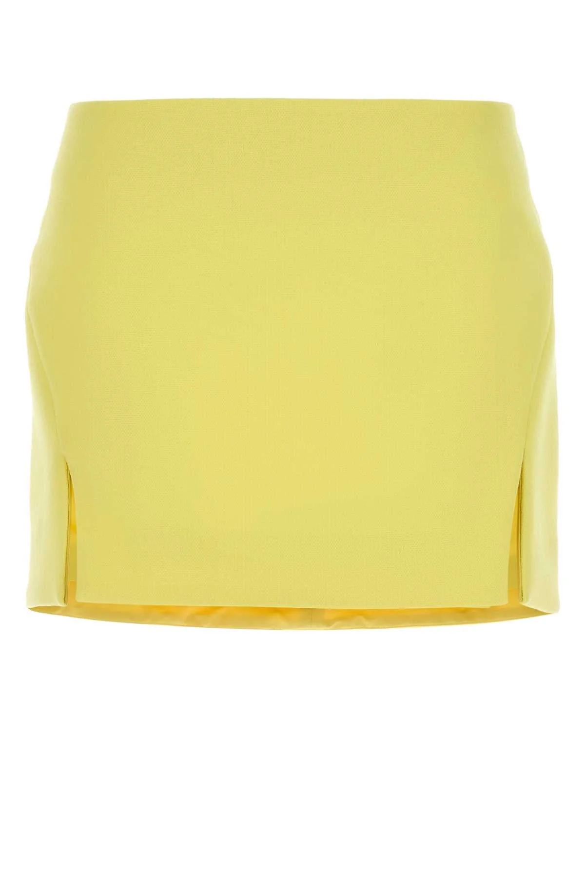 Givenchy Women Yellow Stretch Crepe Mini Skirt - 1