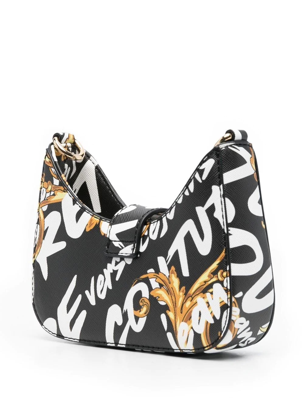 Logo Brush Couture-print shoulder bag - 4